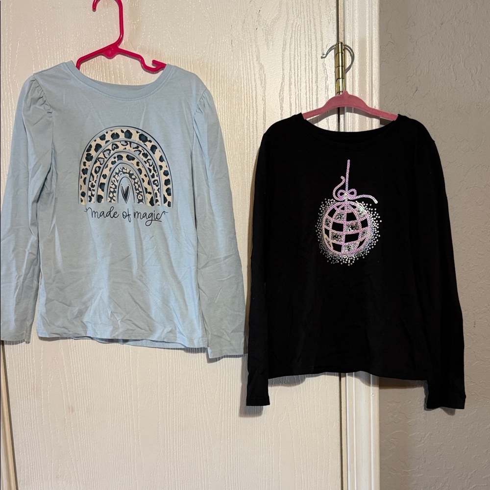 Enchanting Long Sleeve Tees for Kids - Blue and Black